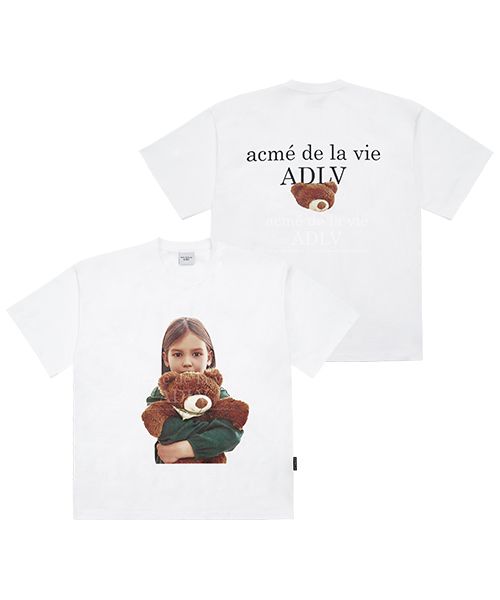 【acme'delavie】★BABY FACE T-SHIR.T★WHITE GREEN KNIT GIRL MUSINSA | acmé de la vie ADLV BABY FACE SHORT SLEEVE T-SHIRT