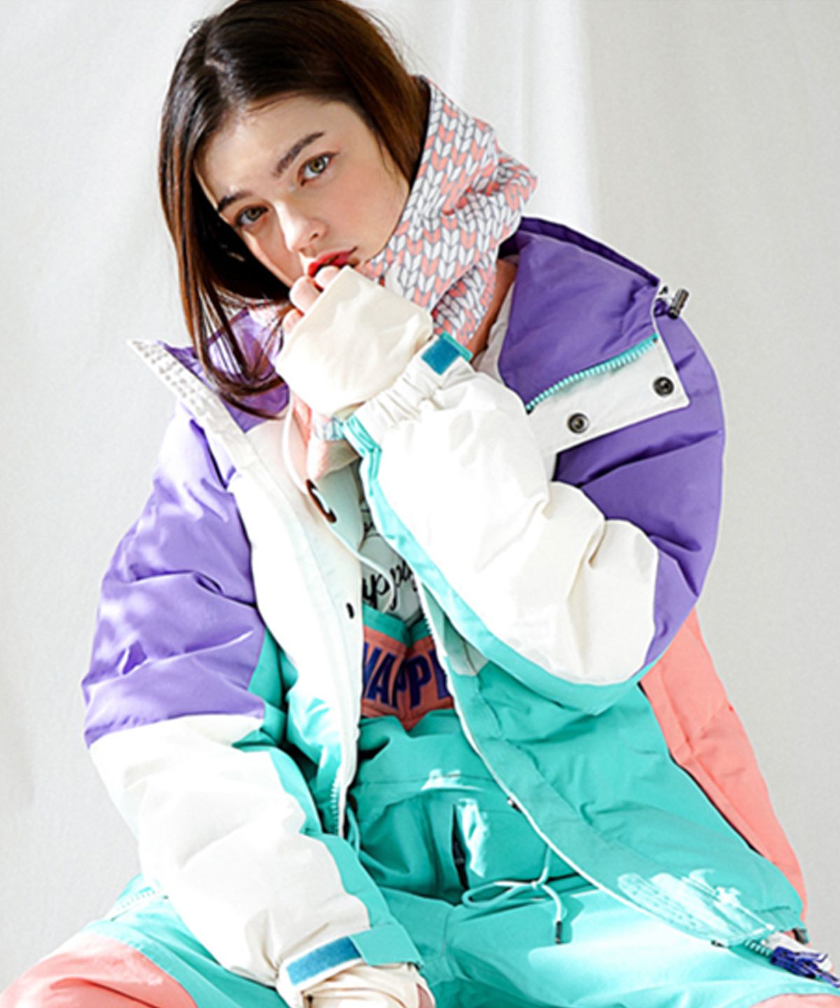 내핑스노우(NAPPINGSNOW) 1920-J-4 MIX(믹스SKY)JKT