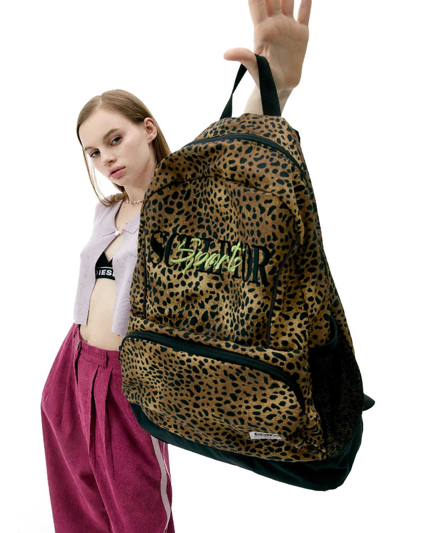 MUSINSA公式 | SCULPTOR Nylon Slouch Backpack Leopard