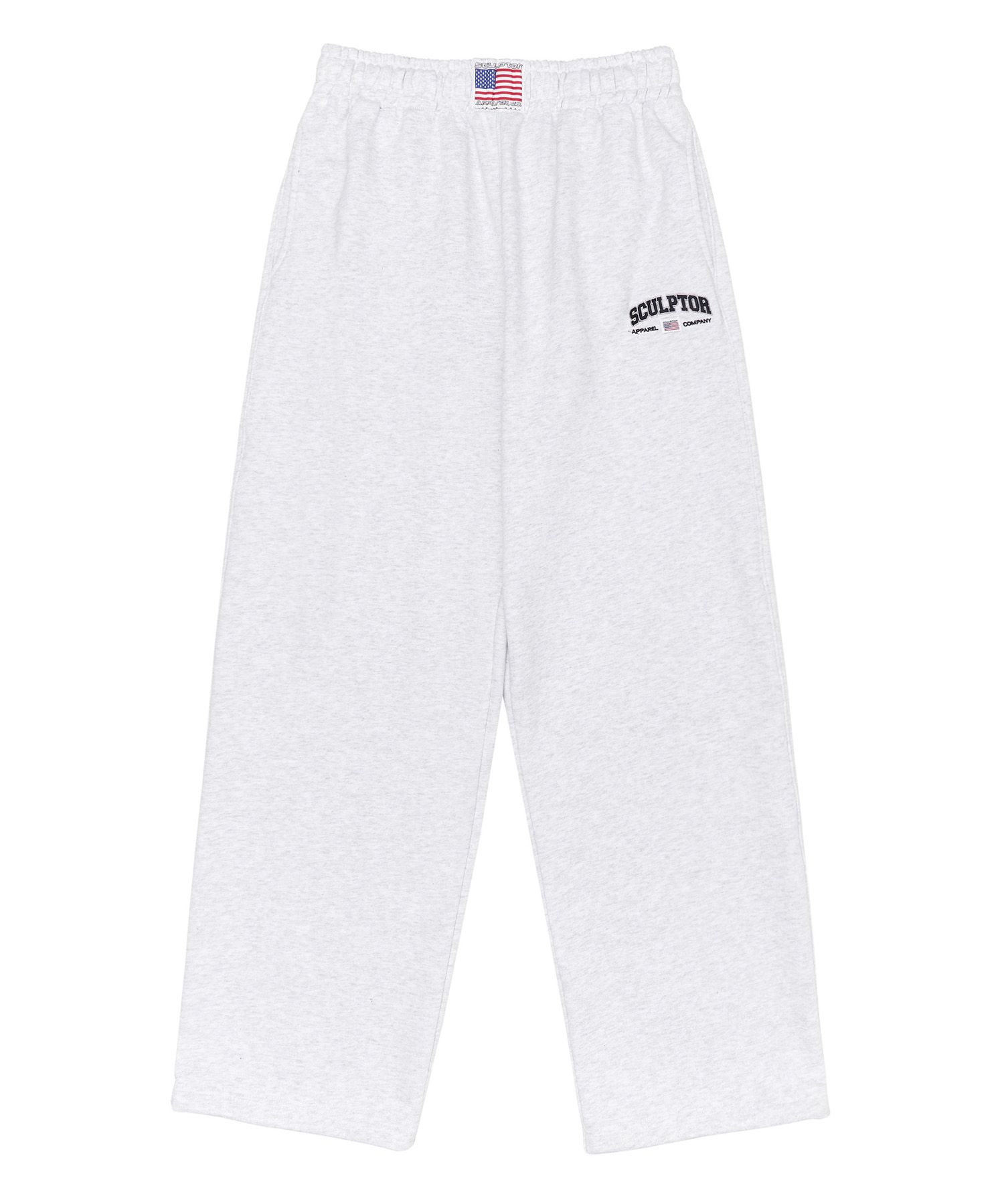 ★SCULPTOR★ My Go To Sweatpants White Melange SC25S412NMWM MUSINSA | SCULPTOR Classic Varsity Sweat pants White Melange