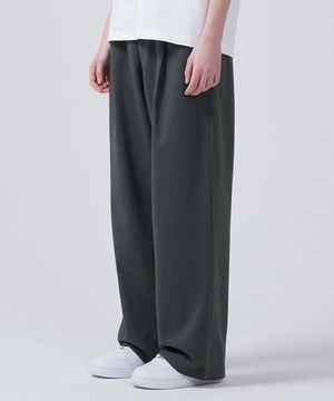 원턱 와이드 스웨트팬츠 차콜