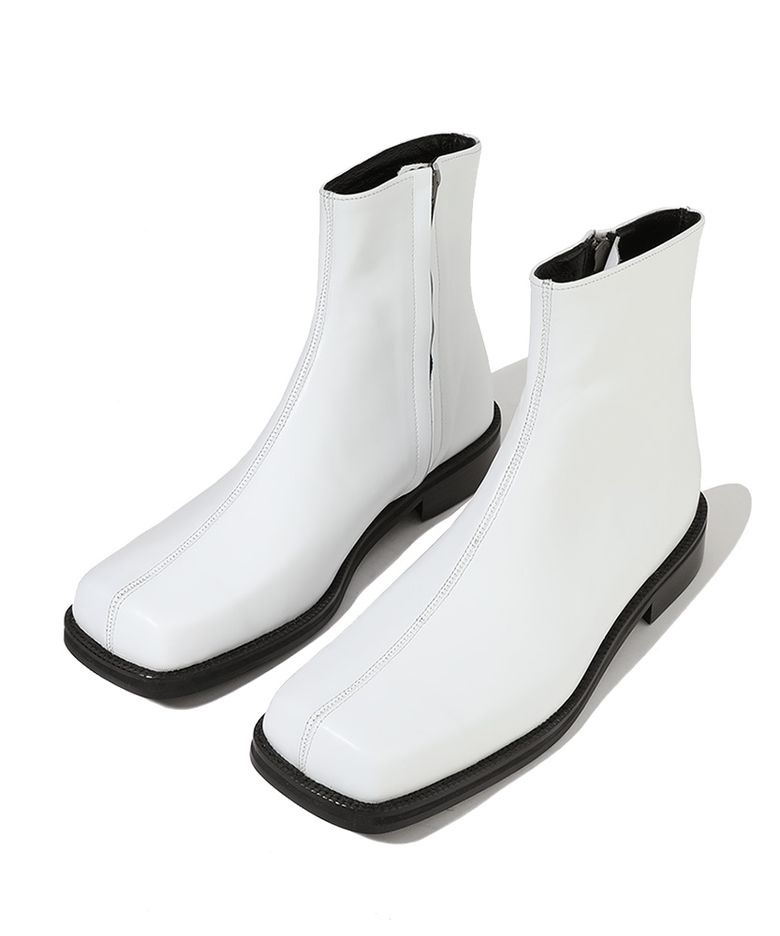 중앙절개 와이드 스퀘어토 비브람 집업부츠 5705 [CREAM WHITE]