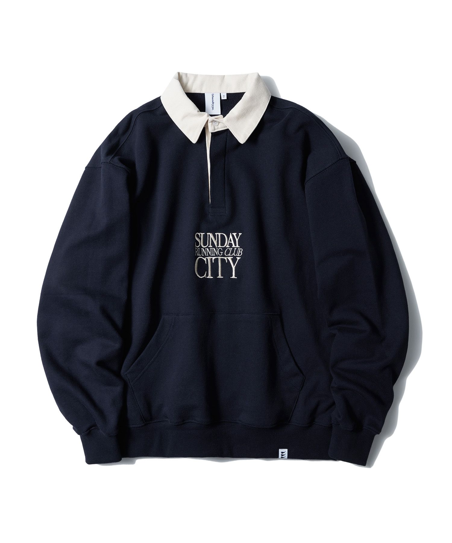 Urbandtype☆Running Club rugby Sweat shirt MUSINSA | URBANDTYPE LT431_RUNNING CLUB RUGBY SWEATSHIRT_NAVY