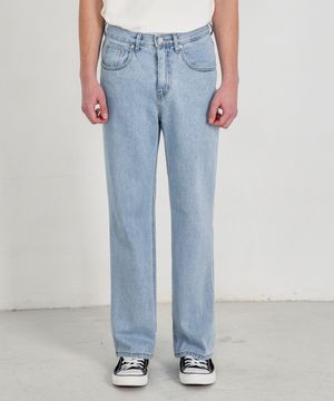 M160 스트레이트 데님 팬츠_연청 [숏기장 추가]