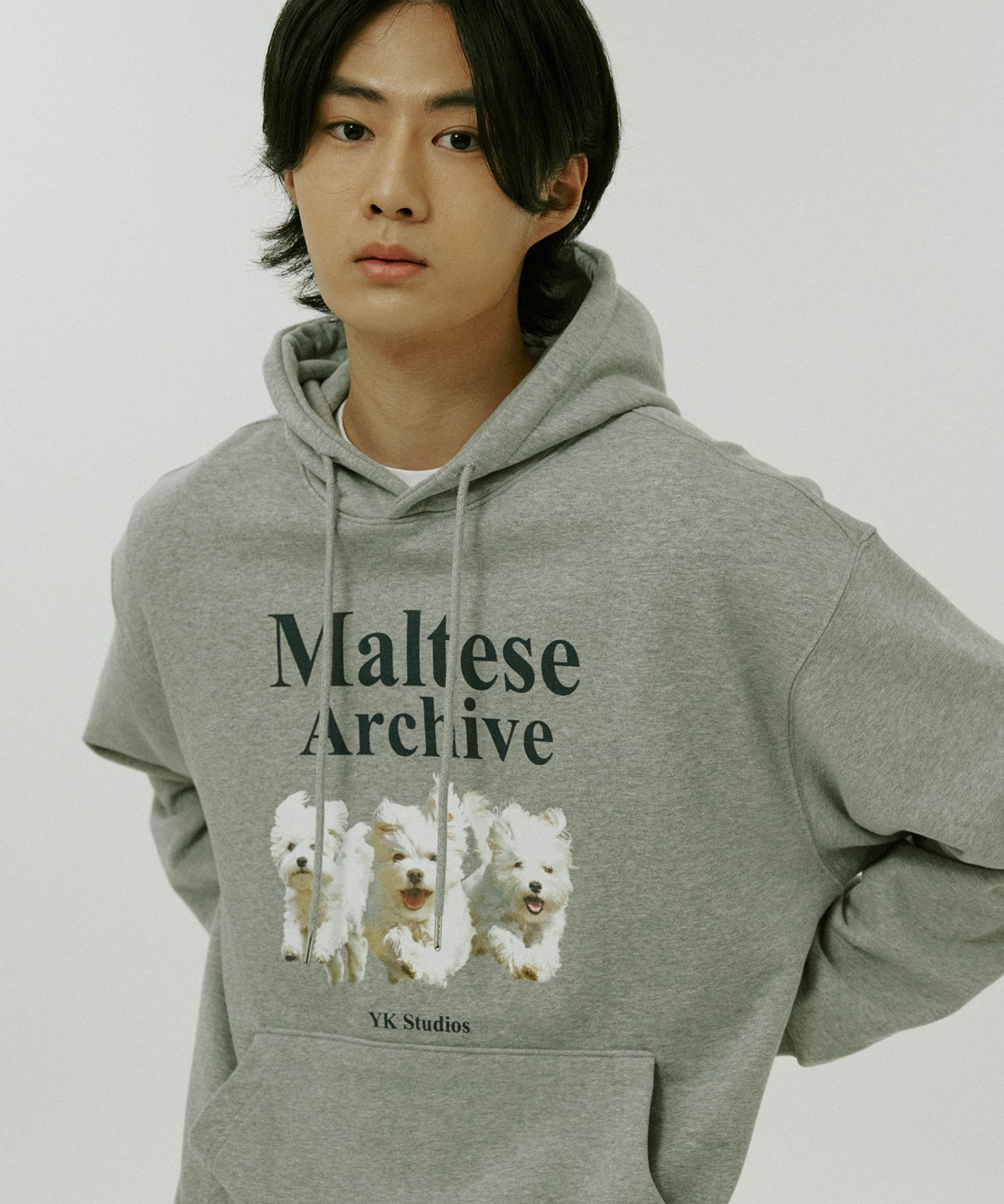 MUSINSA | WAI KEI MALTESE ARCHIVE HOODIE GRAY
