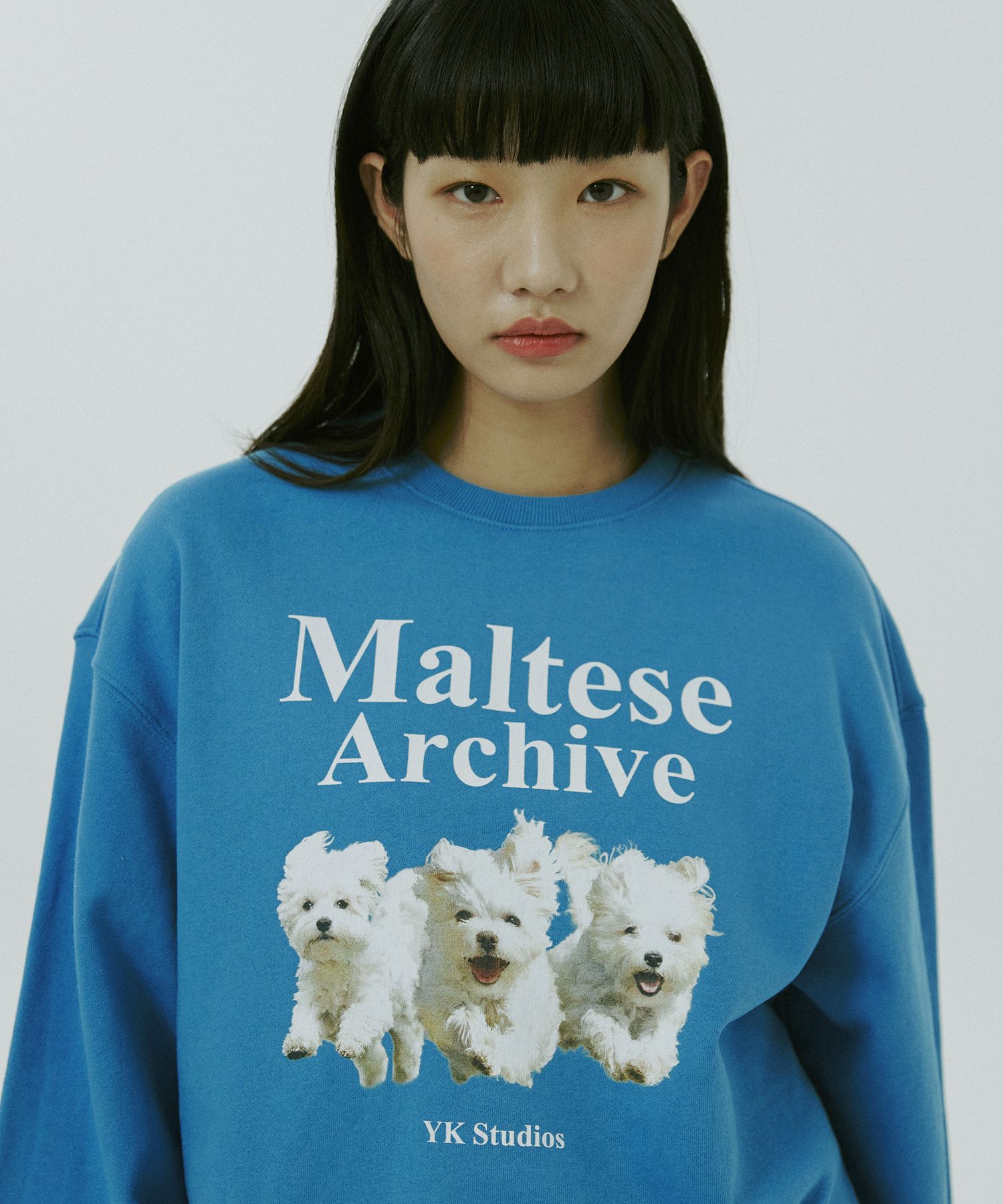 韓国[WAIKEI] MALTESE ARCHIVE SWEATSHIRTS スウェット WAIKEI Maltese Archive Sweatshirts NAVY – SeoulSeoul