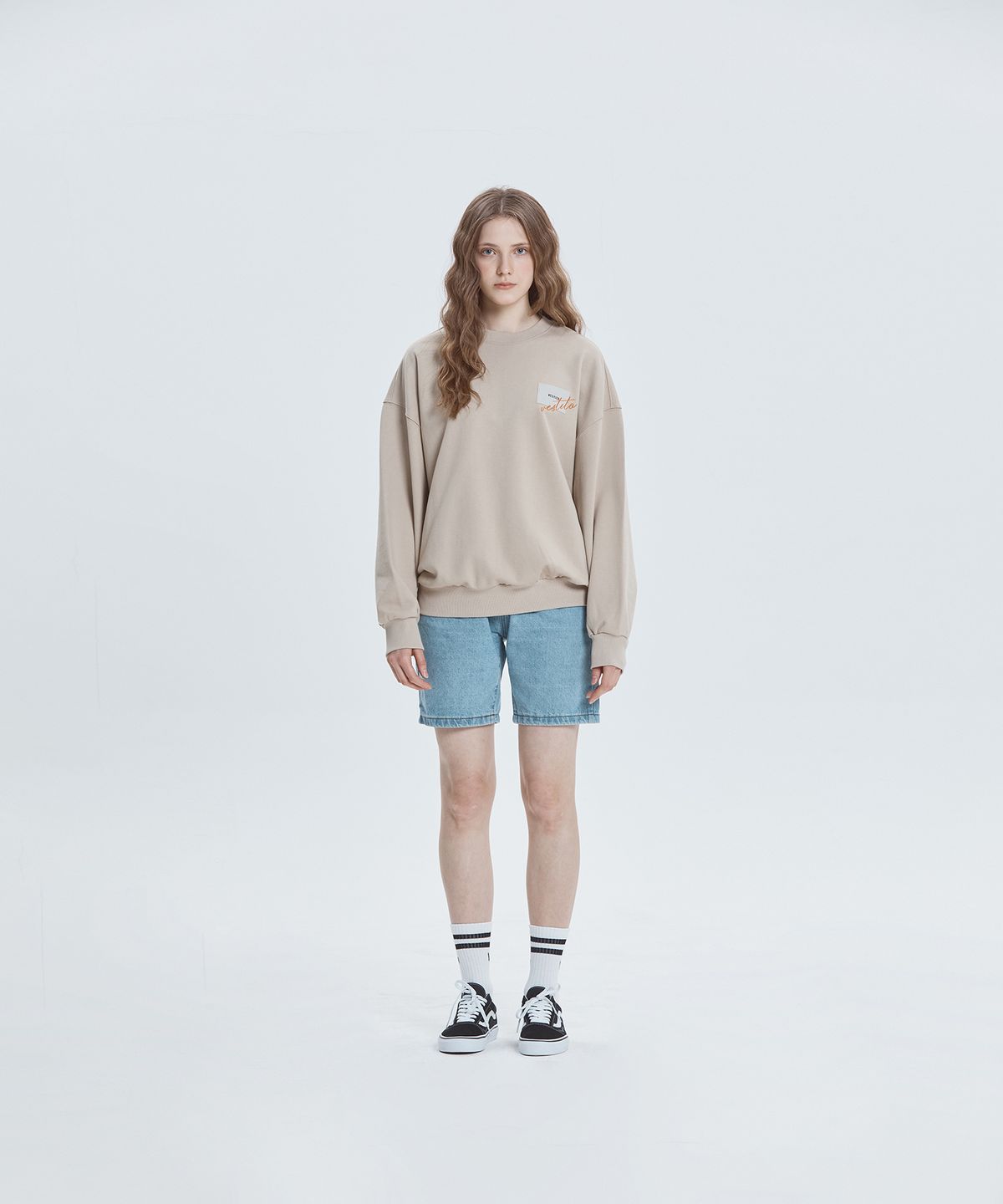 베스띠또(VESTITO) DOPPIO LOGO SWEAT(더블 로고 맨투맨 티)