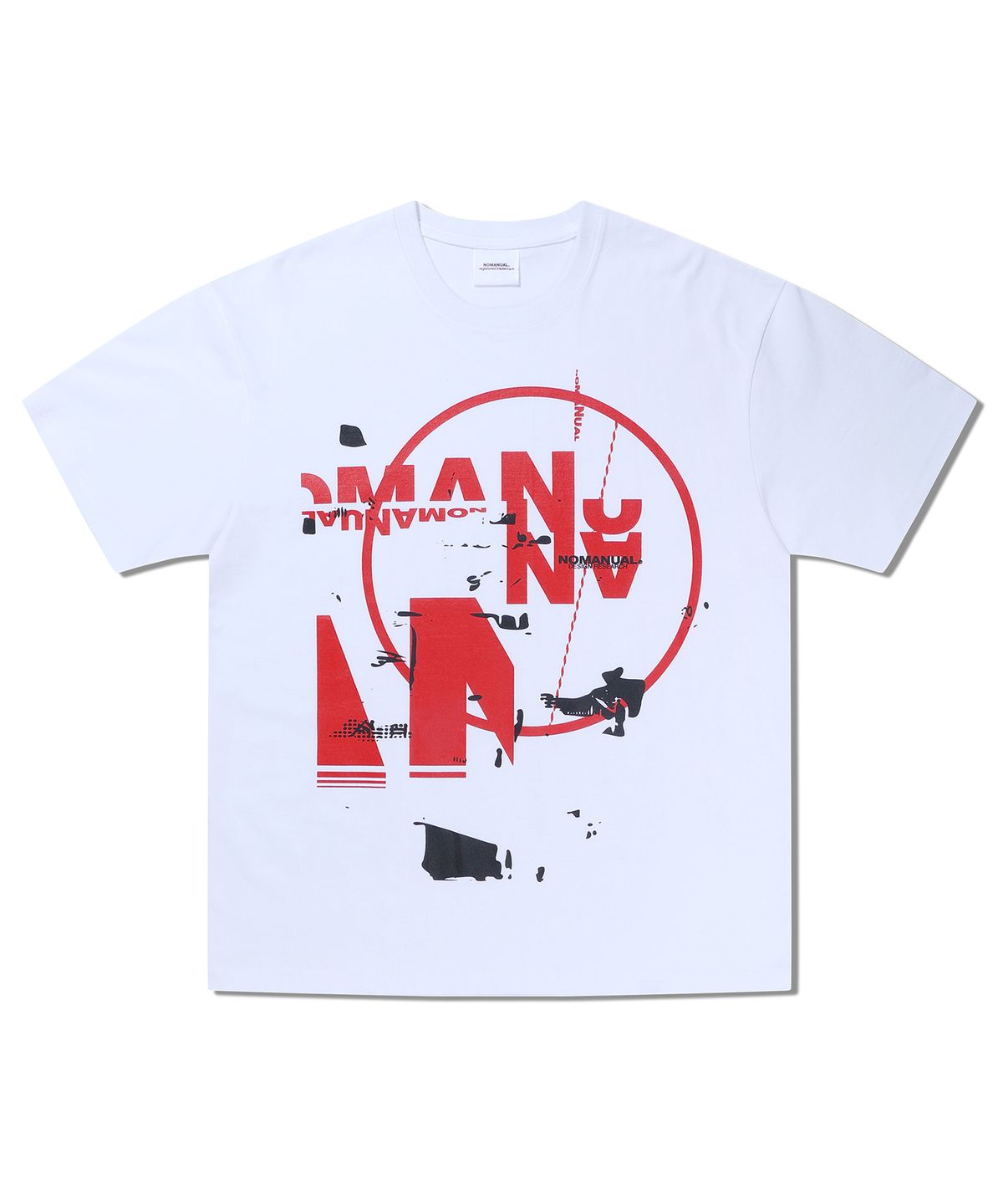 노매뉴얼(NOMANUAL) S.S PRINT T-SHIRT - WHITE