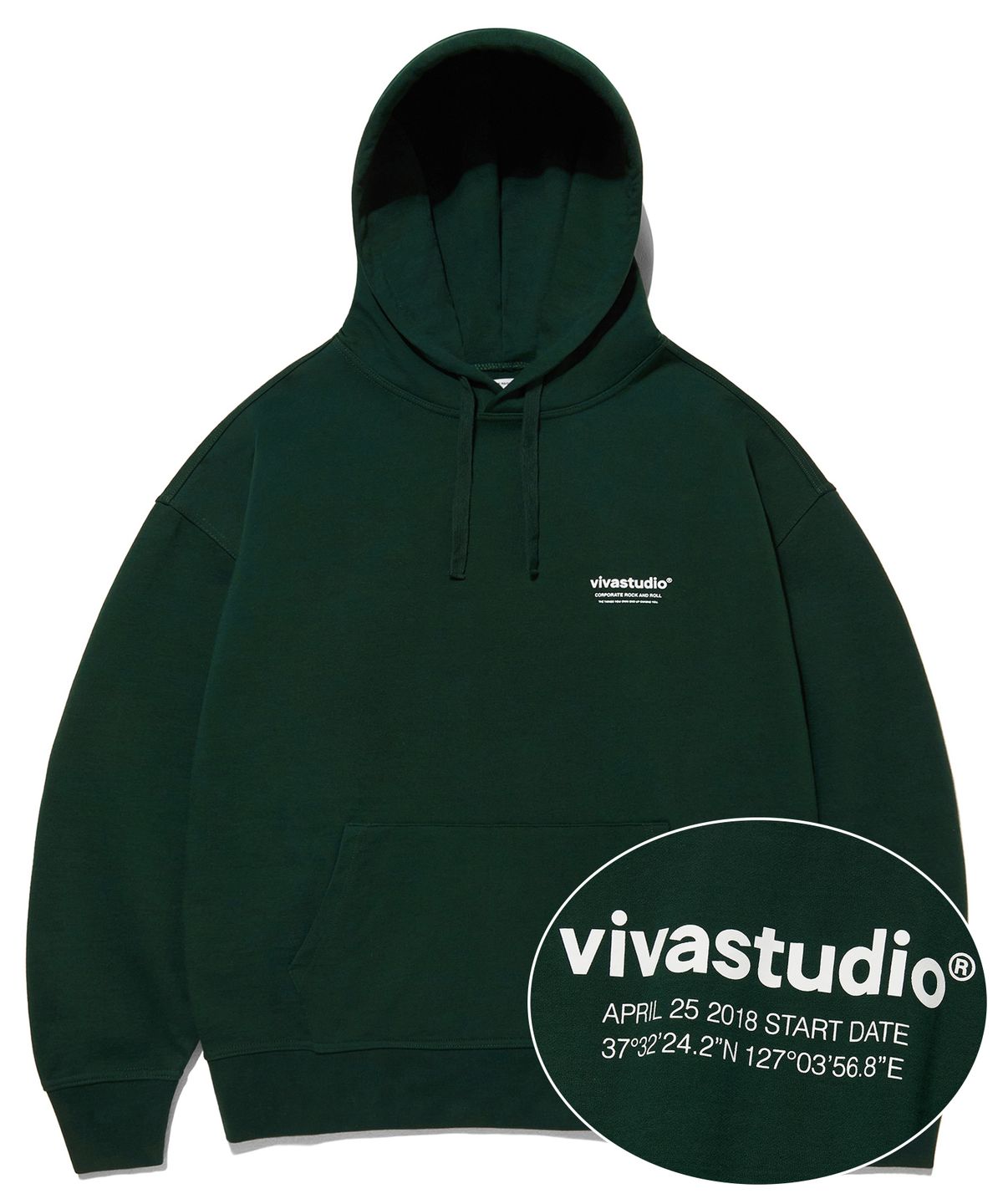 비바스튜디오(VIVASTUDIO) LOCATION HOODIE [GREEN]