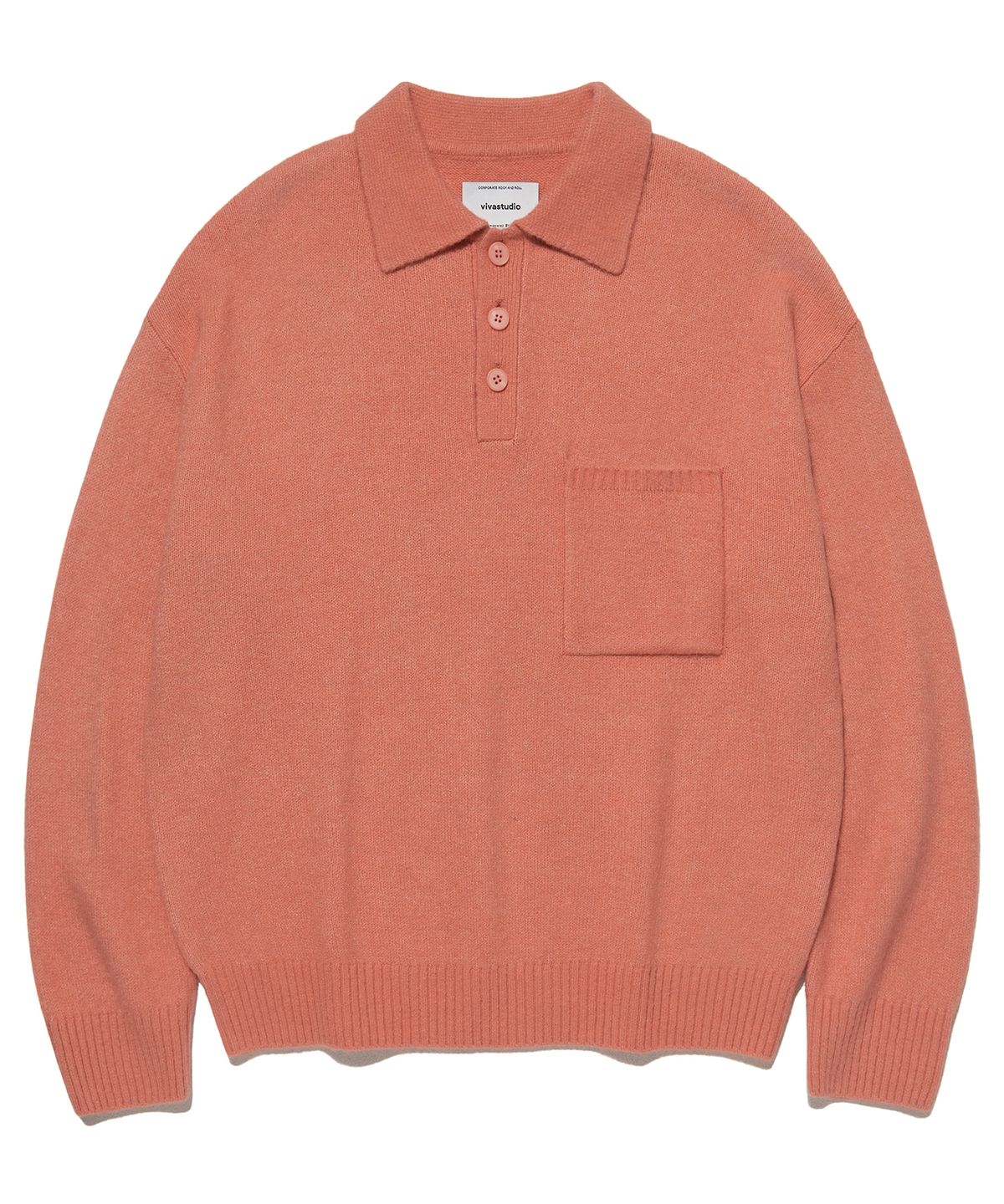 비바스튜디오(VIVASTUDIO) COLLAR KNIT [CORAL PINK]