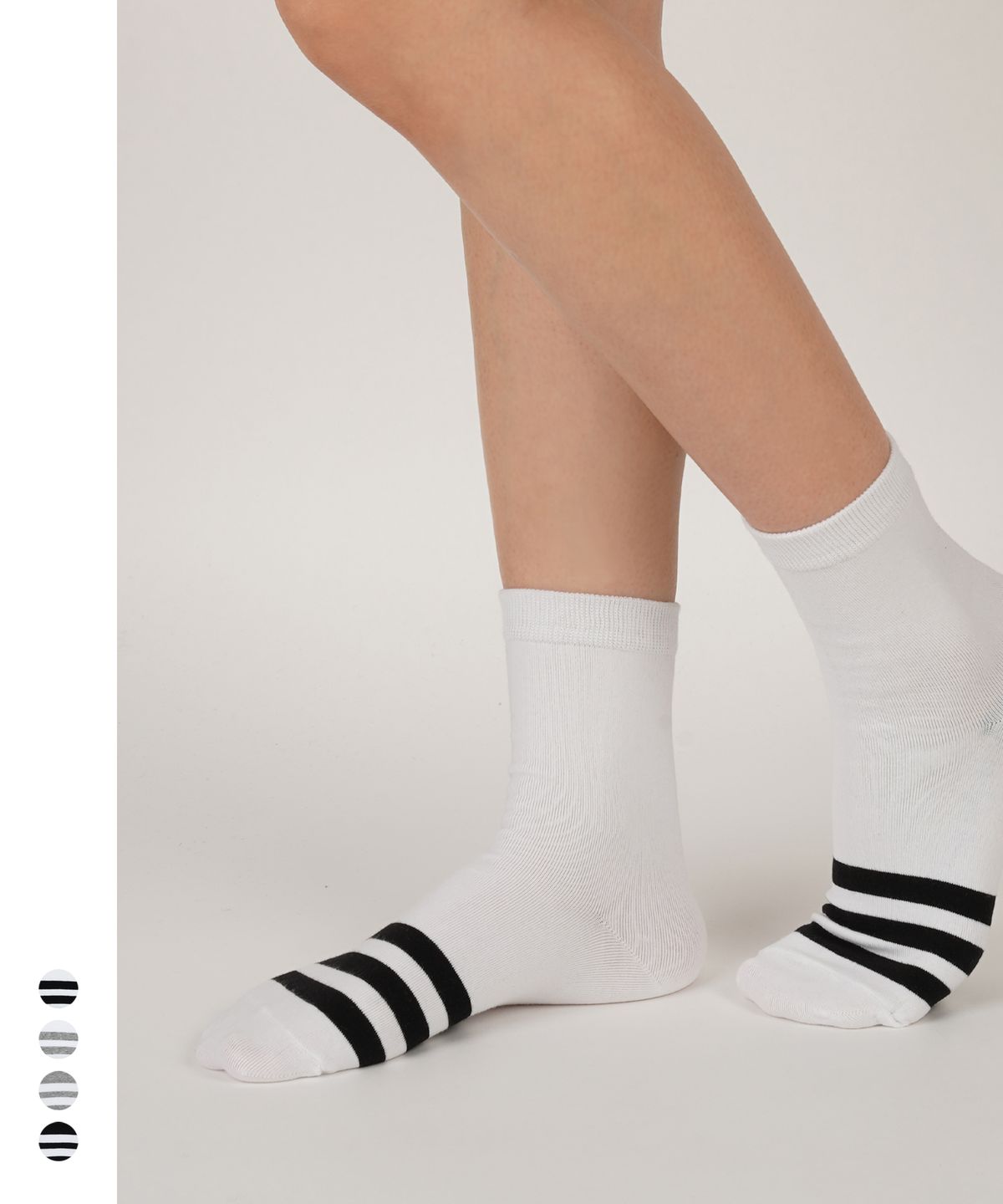 노디자인(NODESIGN) [8PACK]여성용 바닥 삼선 중목 패션