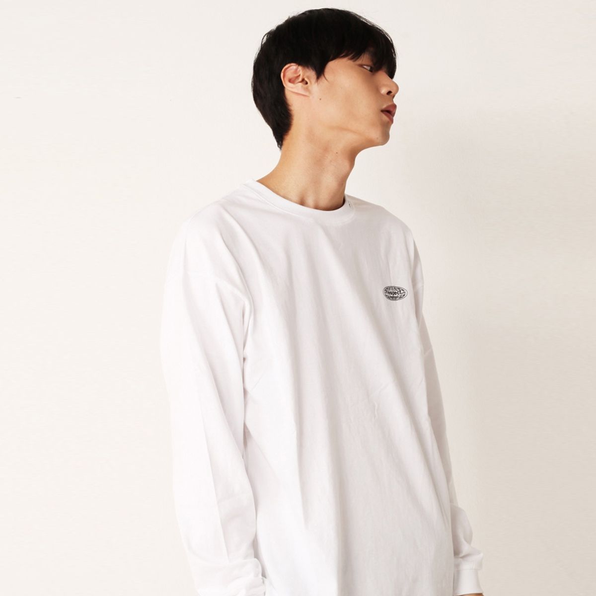 리스펙트(RESPECT) back logo long sleeve (white)