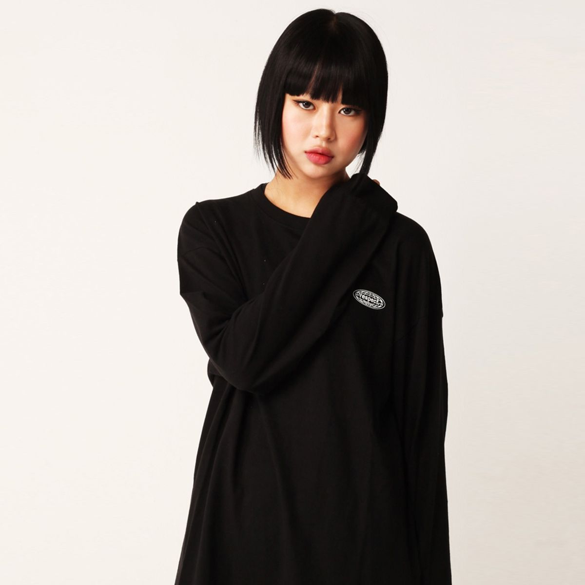 리스펙트(RESPECT) back logo long sleeve (black)