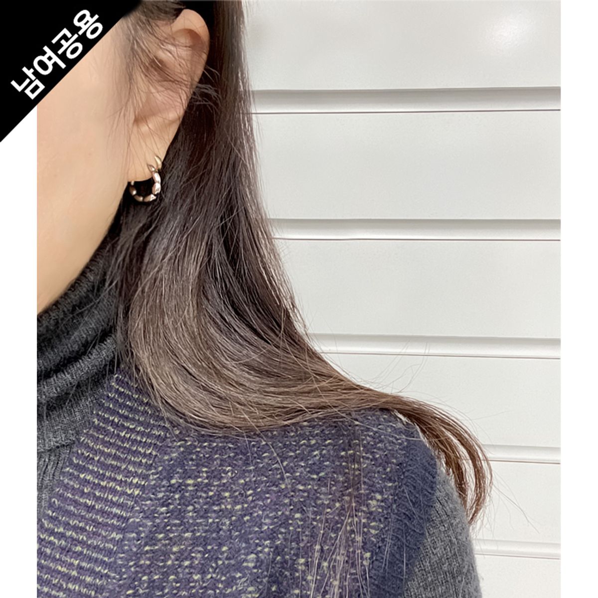 글로리아덴(GLORY_ARDEN) [남여공용] 써지컬스틸 볼륨 원터치 데일리 귀걸이 / GBSE-047