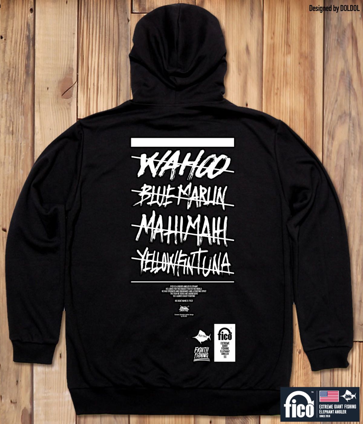 돌돌(DOLDOL) FICO-HOODY-49  익스트림 낚시 피코 캐릭터 그래픽 후드티 후디