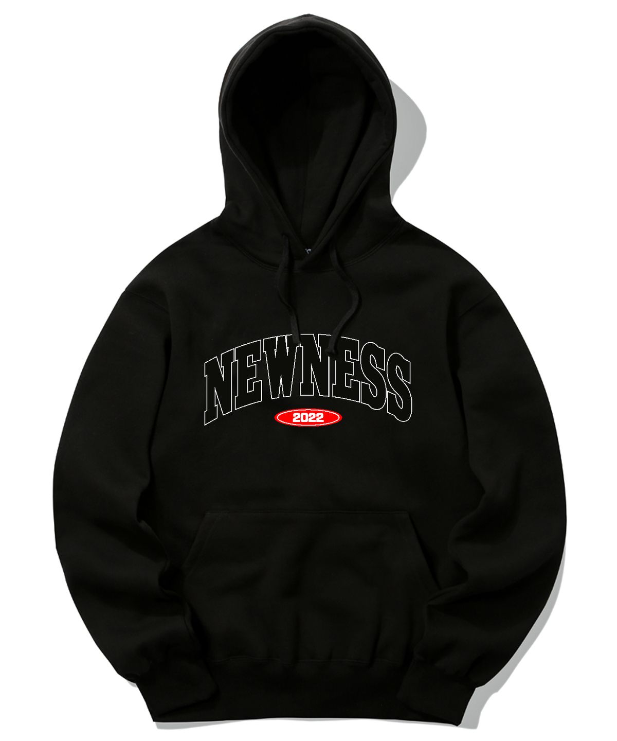 트립션(TRIPSHION) NEWNESS LOGO 후드티 - 블랙
