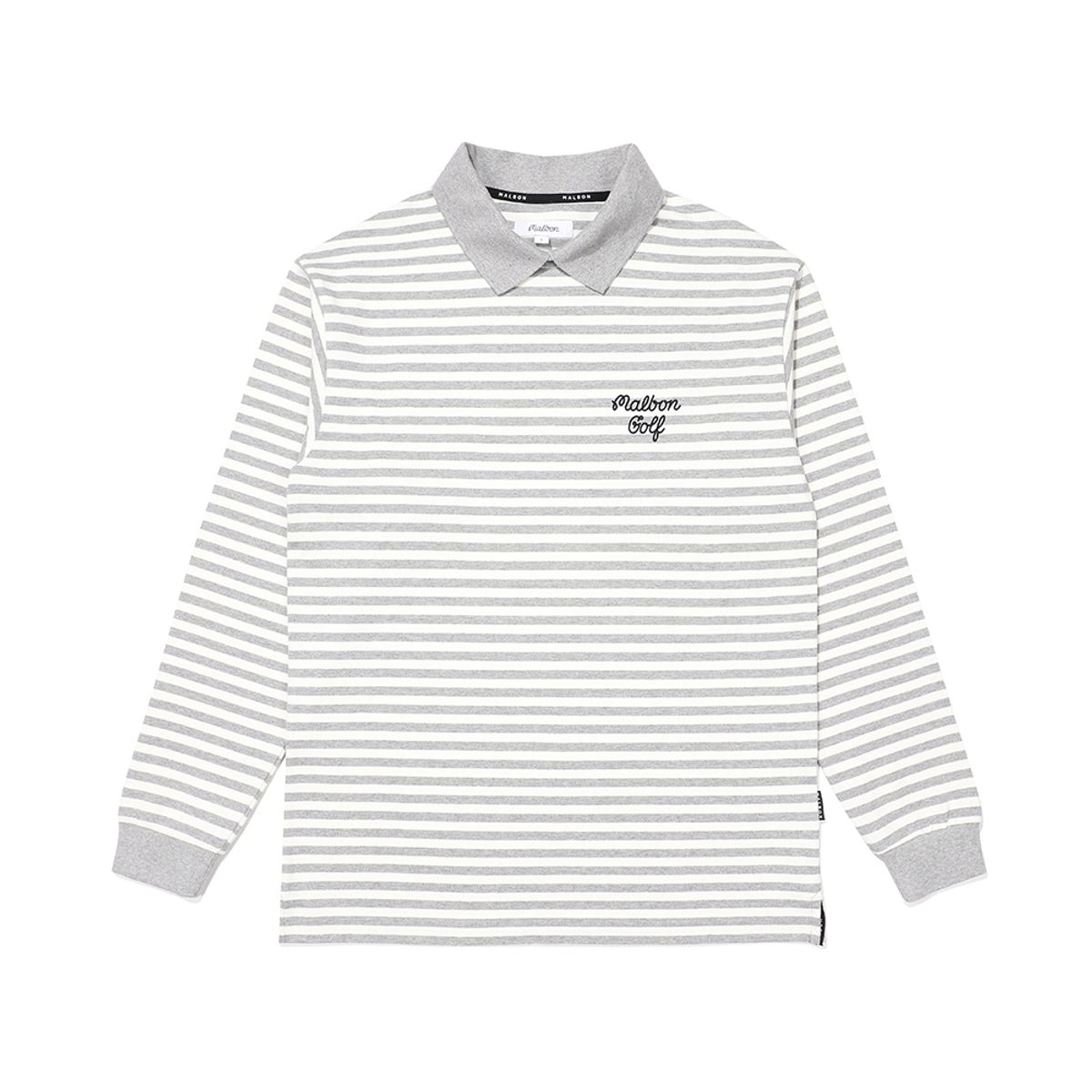 말본 골프(MALBON GOLF) Stripe Polo 티셔츠 MELANGE (MAN)