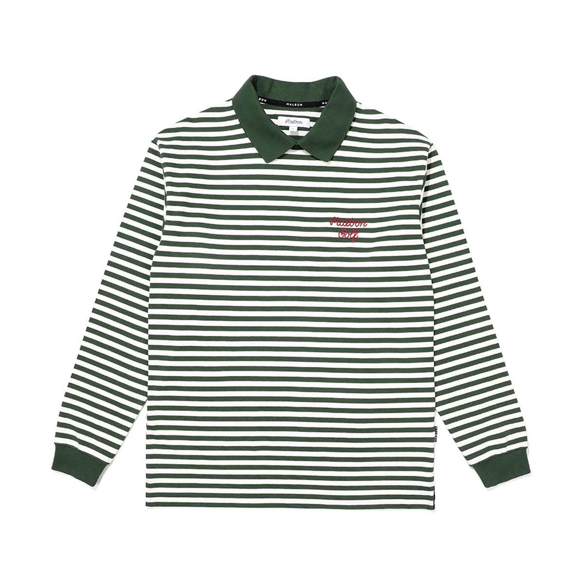 말본 골프(MALBON GOLF) Stripe Polo 티셔츠 GREEN (MAN)