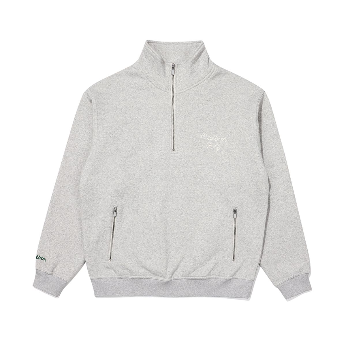 말본 골프(MALBON GOLF) 말본 Half-zip 크루넥 셔츠 MELANGE