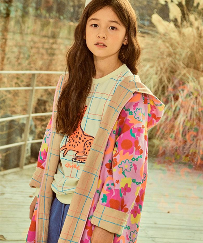 꽃 양면트렌치코트_핑크