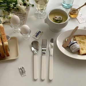 아노브 디너커트러리세트화이트 블랙 2color