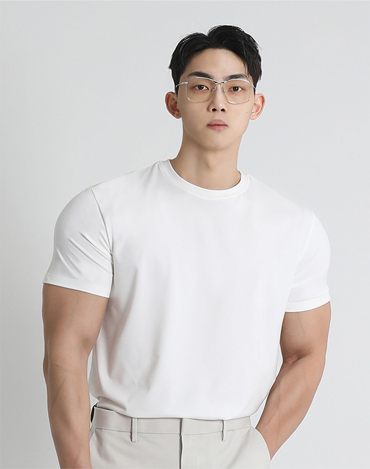 알브이디(RVD) 워크웨어 머슬핏 반팔티 (스노우화이트)