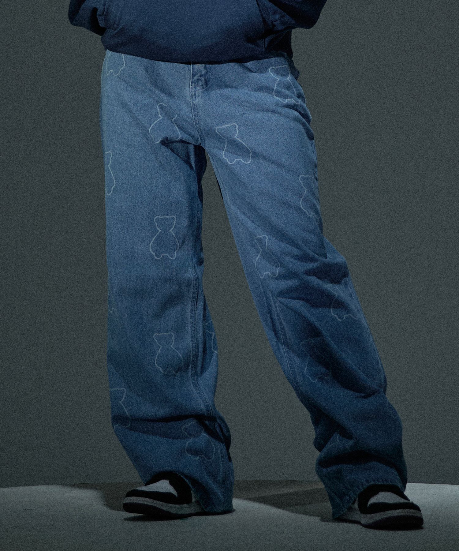 AQO STUDIO SPACE ★Bear Wide Cool Pants MUSINSA | AQO STUDIO SPACE bare wide cool pants gray