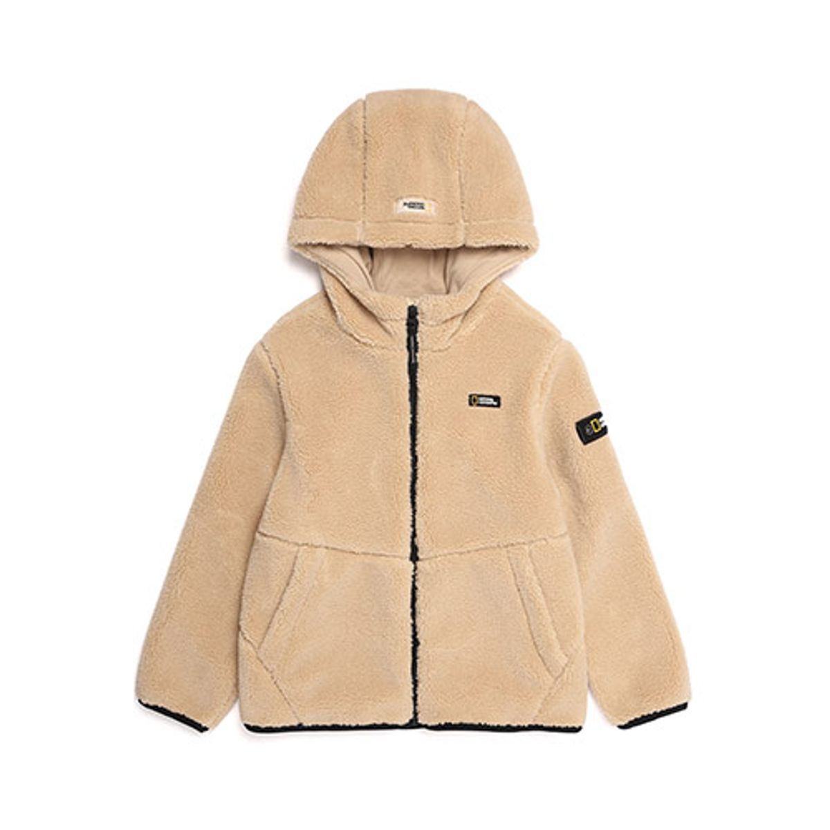 내셔널지오그래픽 키즈(NATIONAL GEOGRAPHIC KIDS) N214KFT910 키즈 코스토니 뽀글이 풀집업 BEIGE