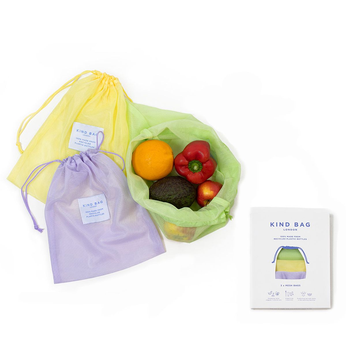 카인드백 런던(KIND BAG LONDON) 메쉬백 셋트 (3 in 1)