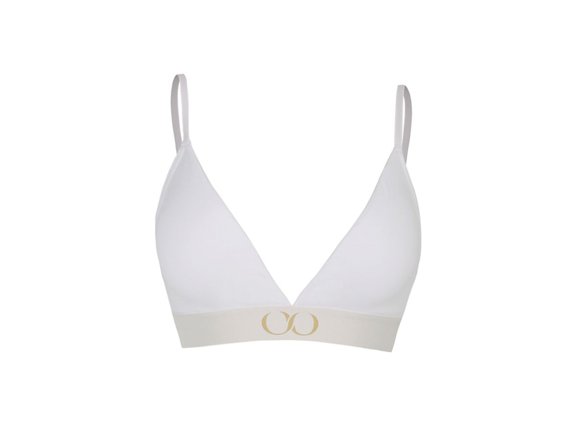 키세 언더웨어(QISE UNDERWEAR) 키랄 시그니쳐 여성 코튼 브라렛 화이트