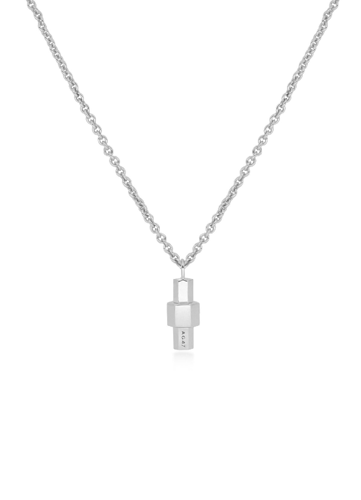 에이지47(AG47) [silver925] stick necklace hexagon  heigh