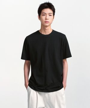 [쿨탠다드] 베이식 크루 넥 티셔츠 [블랙]