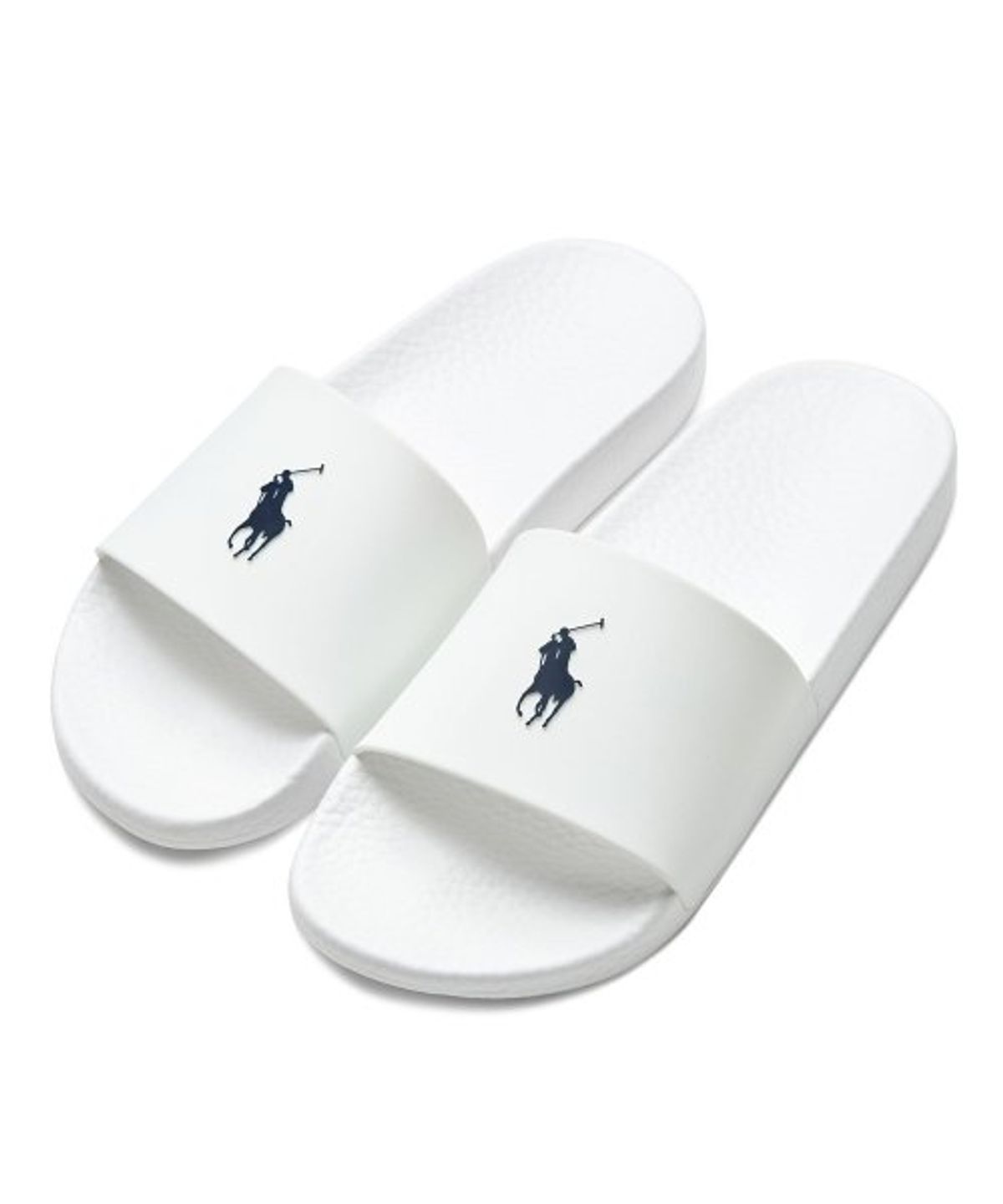 폴로 랄프 로렌(POLO RALPH LAUREN) 시그니처 포니 슬라이드 샌들 - 화이트