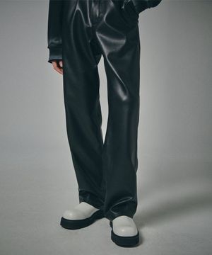 플로우 라인 레더 팬츠 맨 (블랙)