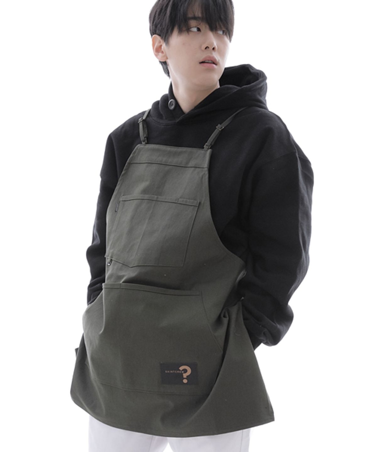세인트크루(SAINTCREW) 내추럴 스트랩 펜타곤 에이프런 NSP-1302 카키