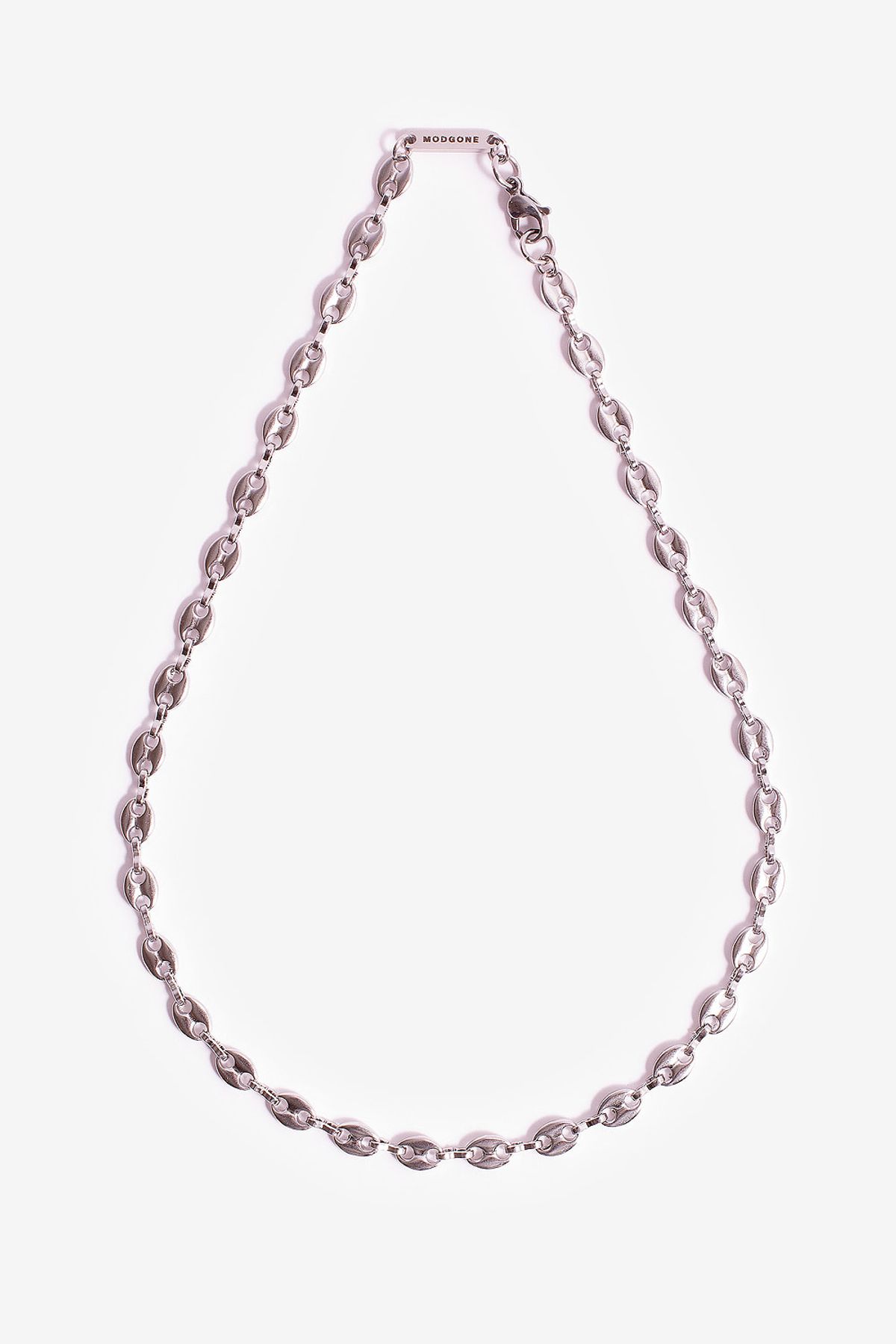 모드곤(MODGONE) 실버톤 빈체인 심플 목걸이 Silver-tone Bean Chains Simple necklace