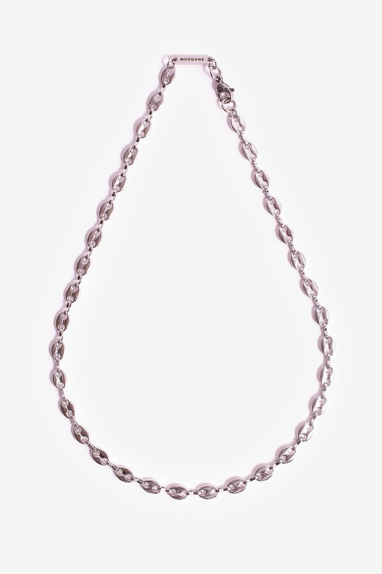 실버톤 빈체인 심플 목걸이 Silver-tone Bean Chains Simple necklace