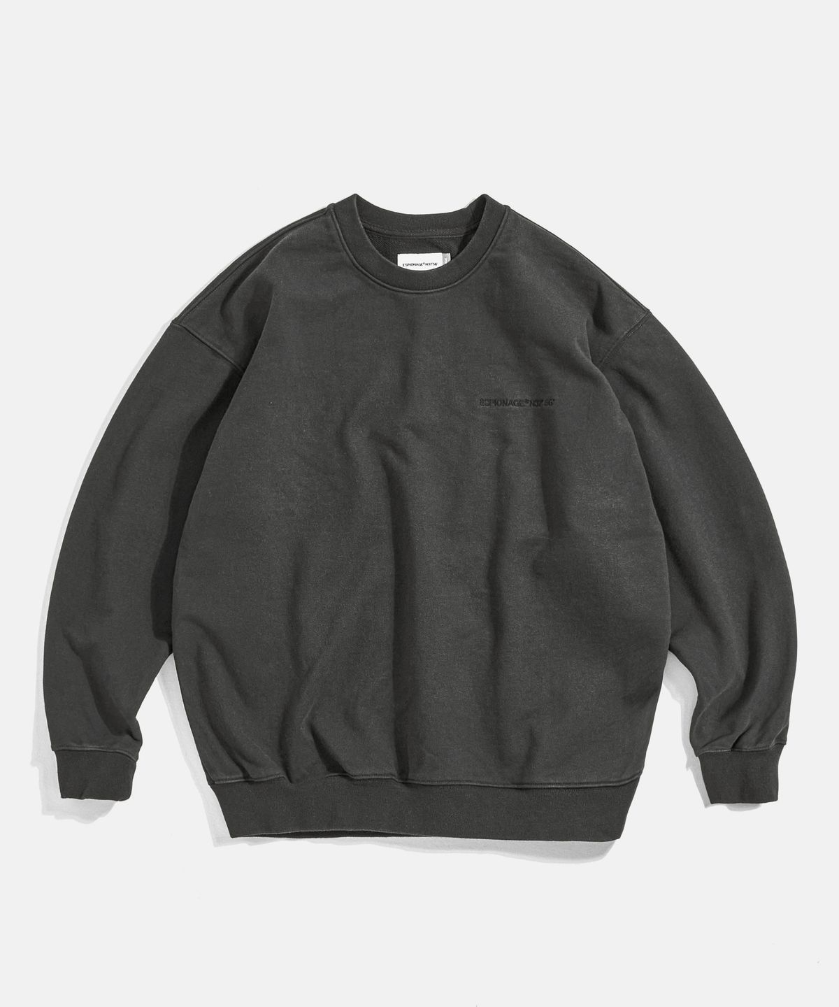 에스피오나지(ESPIONAGE) Standard Logo Heavyweight Sweatshirt Vintage Black