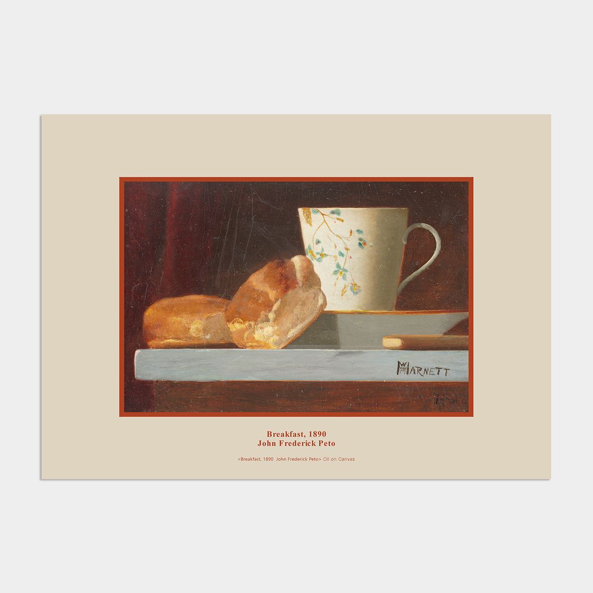 멜팅스튜디오(MELTING STUDIO) 빈티지 정물화 액자 인테리어 포스터 / 02번 John Frederick Peto - Breakfast 1890