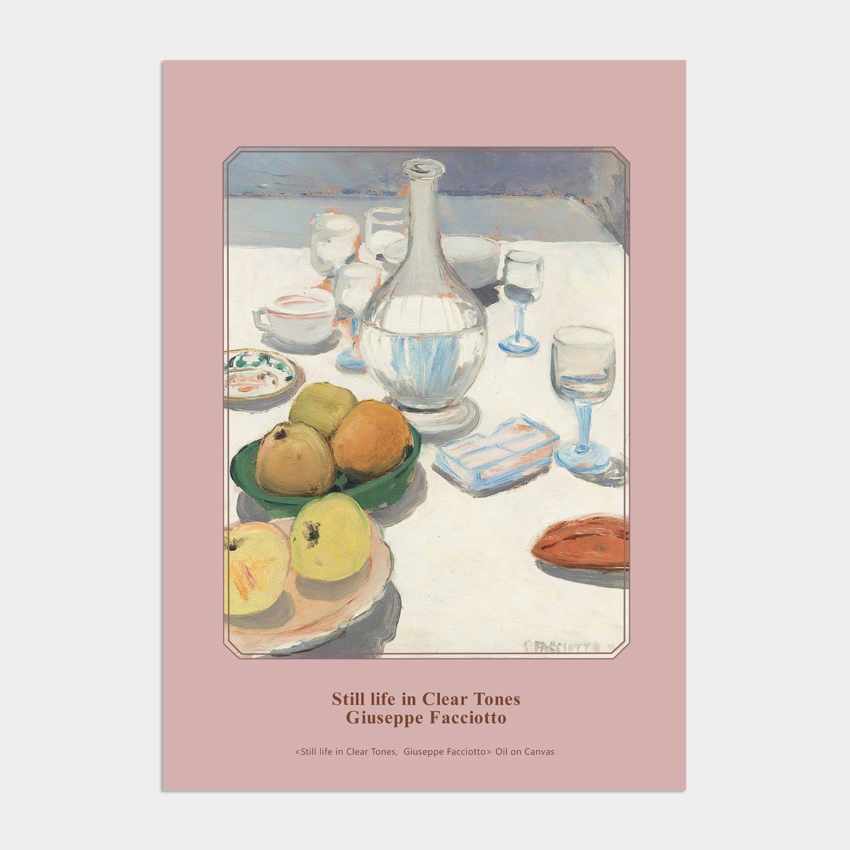 멜팅스튜디오(MELTING STUDIO) 빈티지 정물화 액자 인테리어 포스터 / 09번 Giuseppe Facciotto - Still Life in Clear Tones