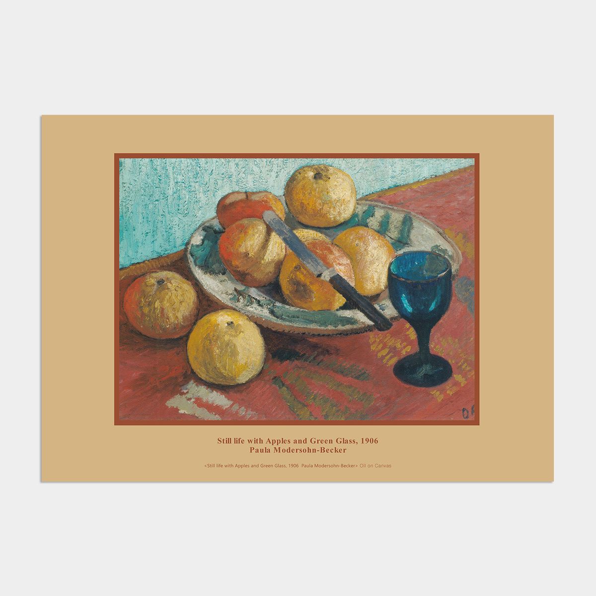 멜팅스튜디오(MELTING STUDIO) 빈티지 정물화 액자 인테리어 포스터 / 12번 Paula Modersohn-Becker - Still Life with Apples and Green Glass 1906
