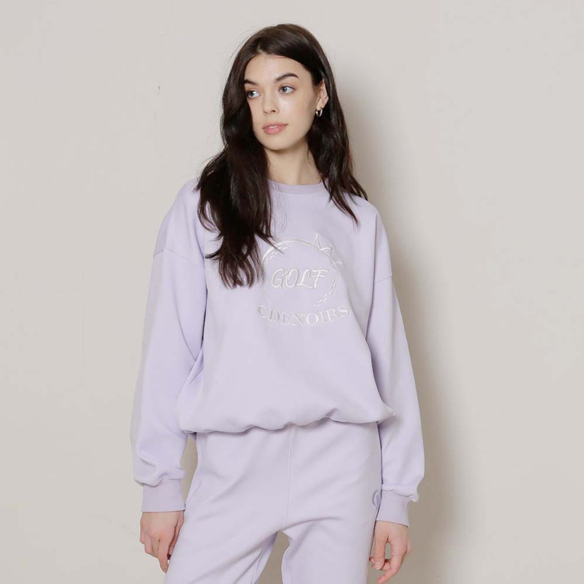 씨드느와(C DE NOIRS) WOMEN THE GOLF SWEATSHIRT (PASTEL LAVENDER)