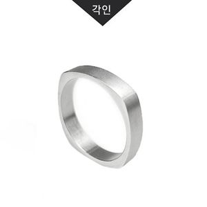 [남여공용] 써지컬스틸 각인 무광사각반지 / GBSR-057