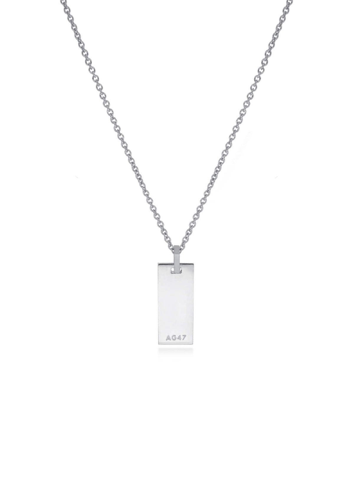 에이지47(AG47) [silver 925 ] surface necklace square