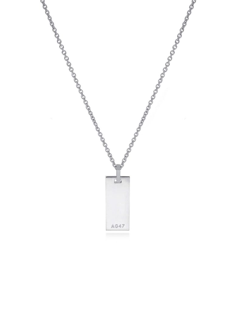 [silver 925 ] surface necklace square