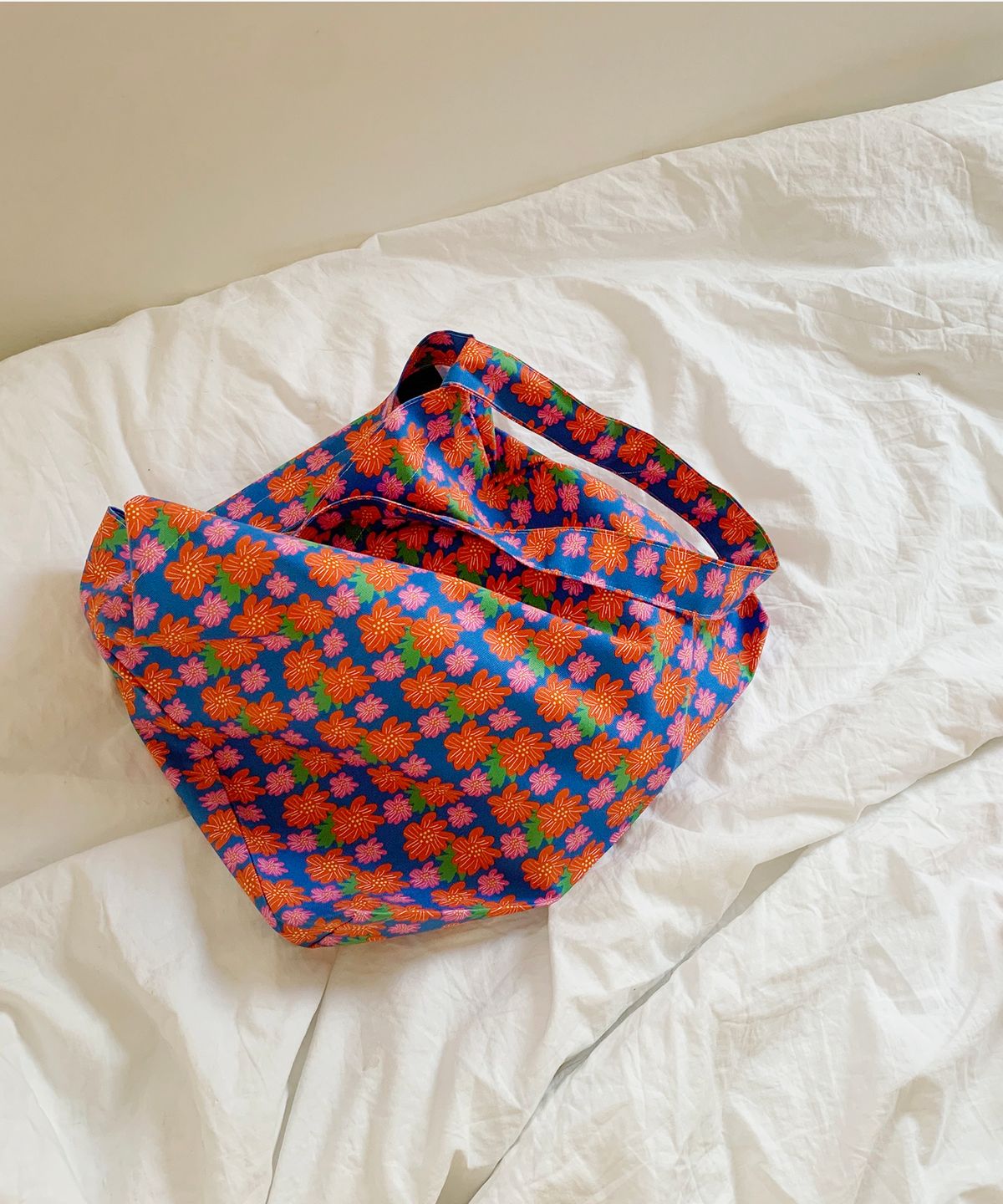 소곤소곤(SOGONSOGON) blue pink flower bag