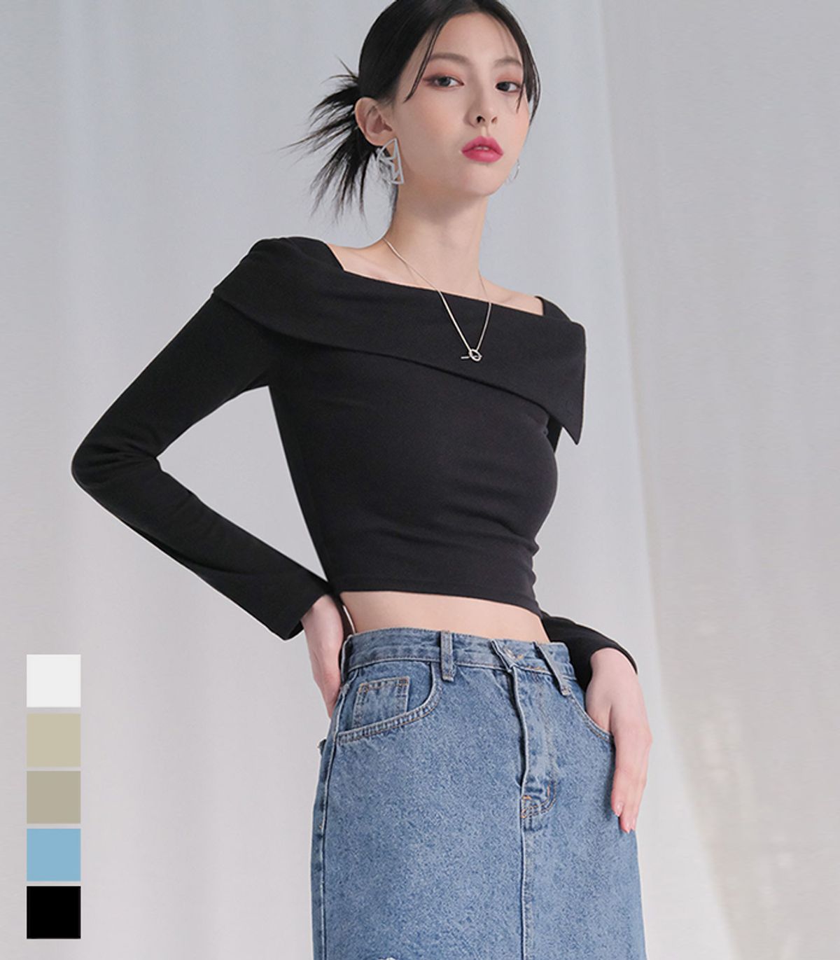 어반드레스(AVANDRESS) Beauty shoulder t-shirt - 5COL