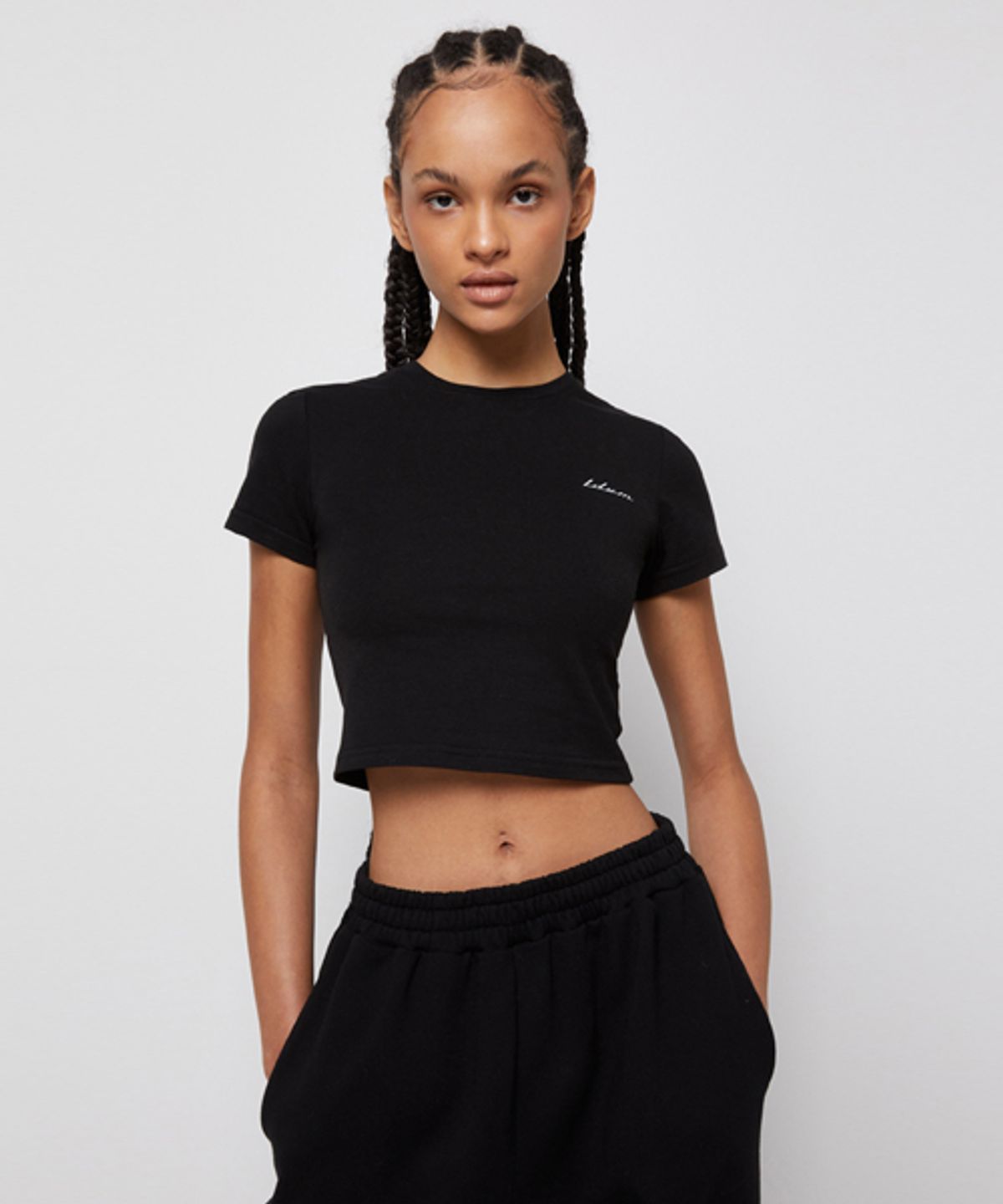 레이디 볼륨(LADY VOLUME) TEENAGER CROP T-SHIRT_BLACK