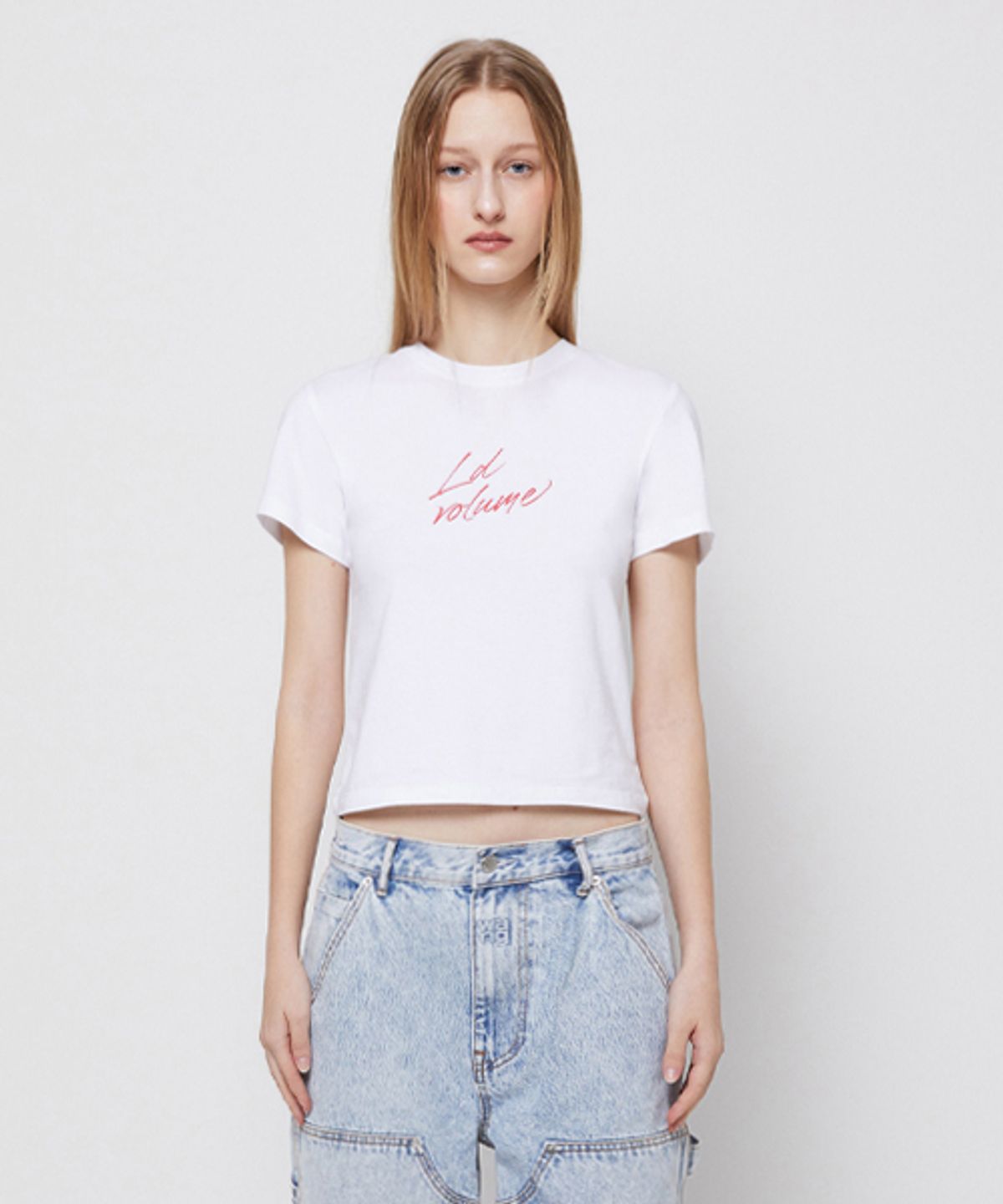 레이디 볼륨(LADY VOLUME) PAINTING PRINT T-SHIRT_WHITE