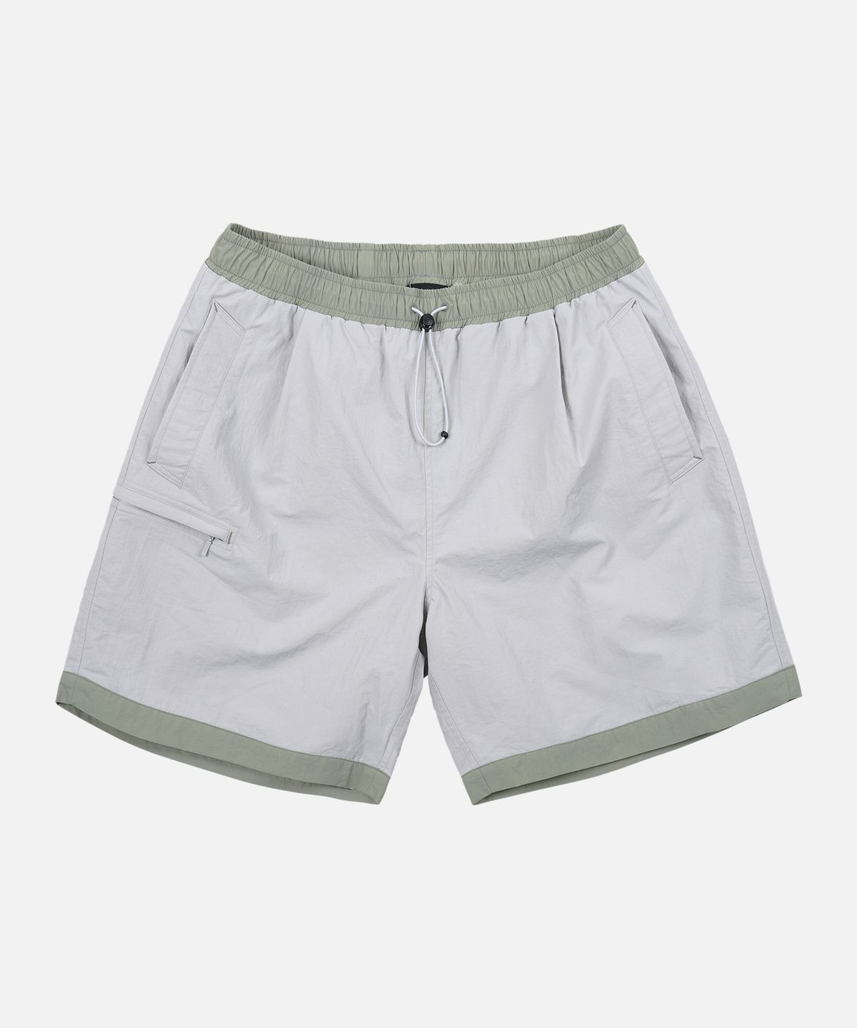 프리즘웍스(FRIZMWORKS) NYLON SET-UP TRACK SHORTS _ LIGHT GRAY